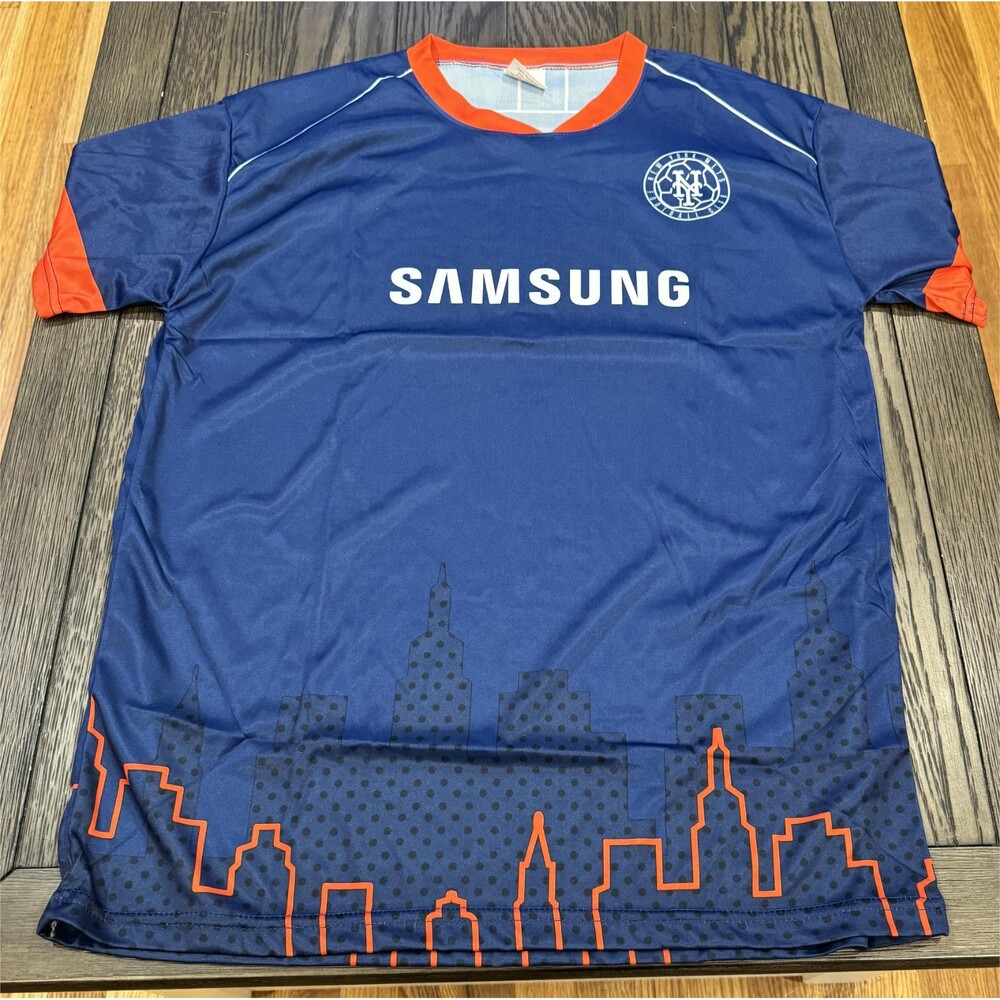 New York Mets Blue Soccer Jersey Giveaway 7/9/24 Samsung Large New